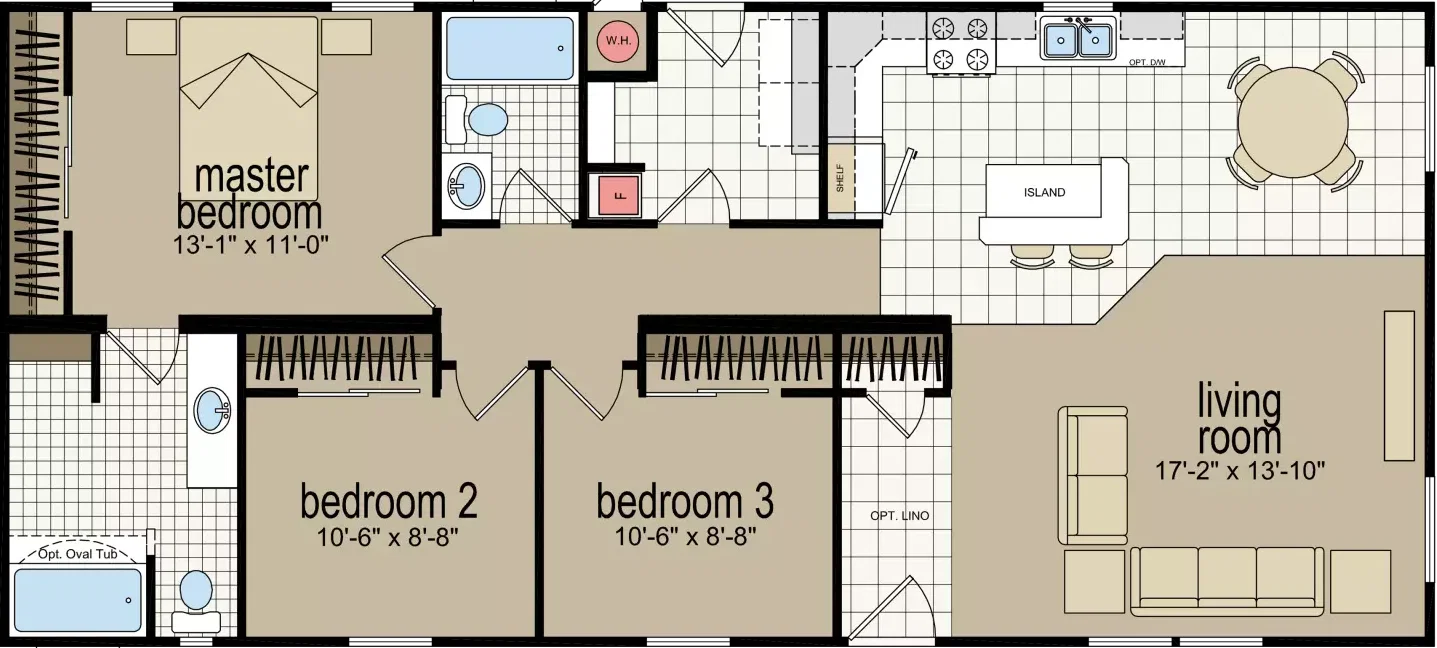 Cm-3523l floor plan home features
