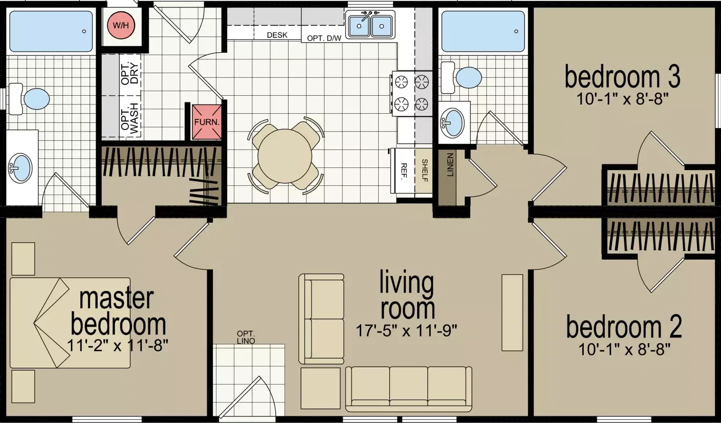 Cm-3403b floor plan home features